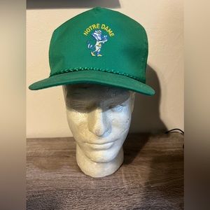 VINTAGE NOTRE DAME GOLF HAT OSFA DERBY CAP